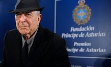 Leonard Cohen en la rueda de prensa desde Oviedo, dos d&iacute;as antes de recoger el Premio Pr&iacute;ncipe de Asturias de las Artes 2011