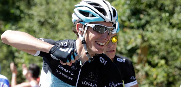 Leopard Trek's Schleck rides during the third stage of the Tour de France 2011 cycling race from Olonne-sur-Mer to Redon