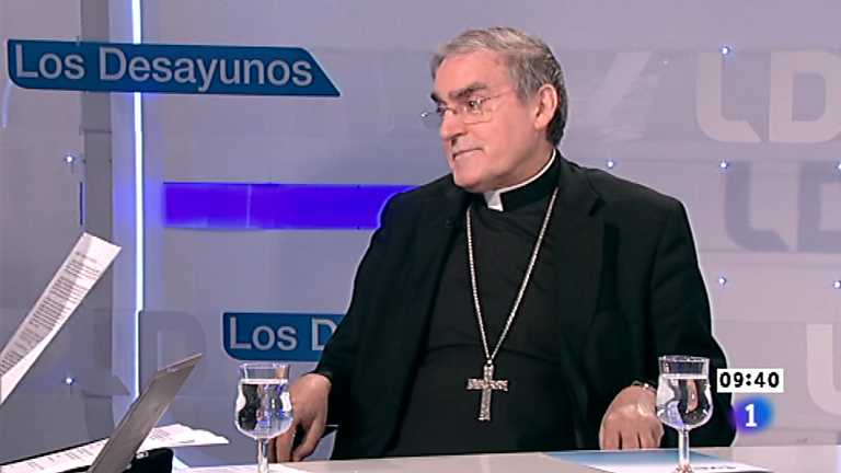 Los desayunos de TVE - Lluis Mart&iacute;nez-Sistach, cardenal arzobispo de Barcelona; Oriol Pujol, presidente de CiU en el Parlament de Catalunya