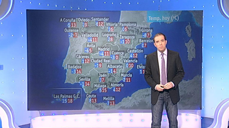 Lluvias en �rea Cant�brica y nevadas en la mitad norte del pa�s y Baleares