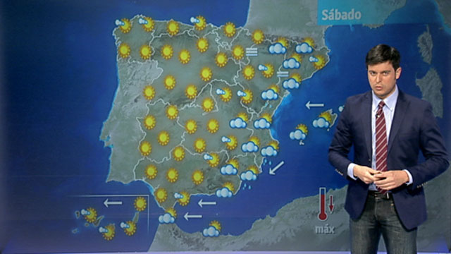 Lluvias d�biles en Pirineos, Baleares, costas de Levante y Andaluc�a oriental.