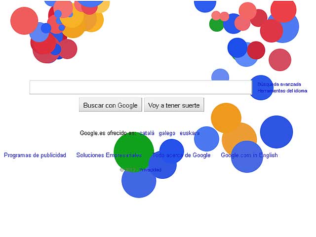 El logo de Google estalla en bolas de colores