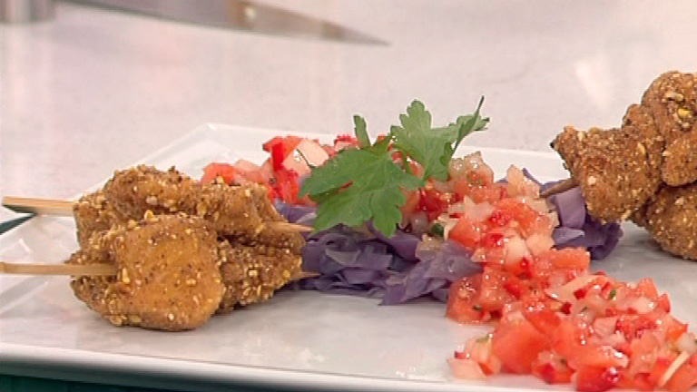 Saber Cocinar - Lombarda a la vinagreta con dados de pollo empanados al ma&iacute;z (27/12/2011)