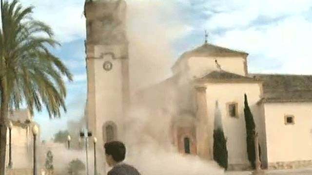 El centro de Lorca ha sido muy afectado por el terremoto
