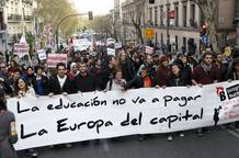 LOS ESTUDIANTES CONTRARIOS A BOLONIA SE MANIFIESTAN EN VÍSPERAS DE REUNIÓN UE LOS ESTUDIANTES CONTRARIOS A BOLONIA SE MANIFIESTAN EN VÍSPERAS DE REUNIÓN UE