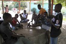 Children suspected of being involved in an illicit adoption scheme are seen inside the NGO "SOS village" in Port-au-Prince