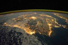 Las luces de la Pen&iacute;nsula Ib&eacute;rica captadas desde la ISS