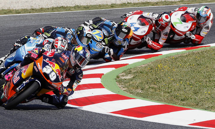 Luis Salom, en el GP de Catalunya