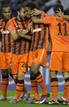 Luiz Adriano celebra el gol del Shakhtar frente al Oporto
