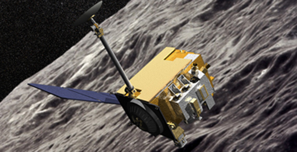 Recreación de la Órbita de Reconocimiento Lunar, que ha descubierto la presencia de Helio en la atmósfera del satélite Recreación de la Órbita de Reconocimiento Lunar, que ha descubierto la presencia de Helio en la atmósfera del satélite