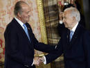 El rey Juan Carlos ha sido uno de los grandes apoyos de la candidatura. En la imagen, en una recepci&oacute;n junto a Juan Antonio Samaranch, presidente de honor del Comit&eacute; Ol&iacute;mpico Internacional.
