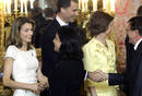 Spanish Royals greet members of IOC Evaluation Commission before a luncheon at Madrid&laquo;s Royal Palace