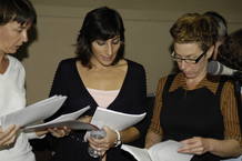 Mamen Asencio, durante el ensayo