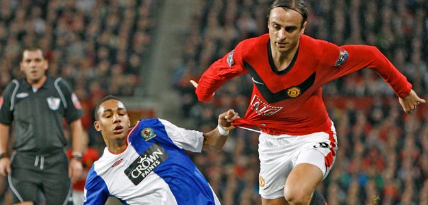 Berbatov, autor de uno de los dos tantos del United ante el Blackburn.