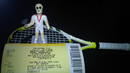 Mi entrada del God&oacute; 2011, mi mini raqueta y un recuerdo de M&eacute;xico, la Santa Muerte jugando al tenis...