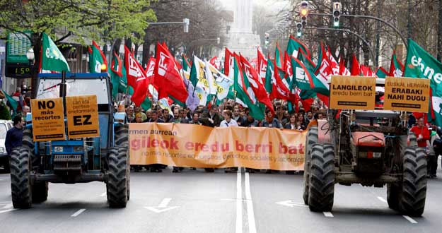 Manifestaci&oacute;n en Bilbao contra la reforma de las pensiones
