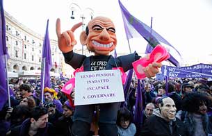 Ver v&iacute;deo  'Manifestaci&oacute;n contra Berlusconi en Italia'