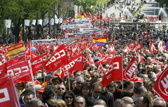 Manifestaci�n del D�a del Trabajo en Madrid