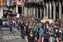 Manifestaci&oacute;n de estudiantes en contra de la reforma laboral, en Valladolid