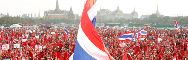 Manifestaci&oacute;n de los partidarios de Thaksin Shinawatra
