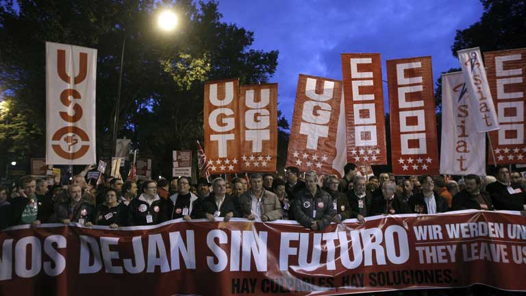 La huelga del 14N se cierra con manifestaciones en toda Espa&ntilde;a
