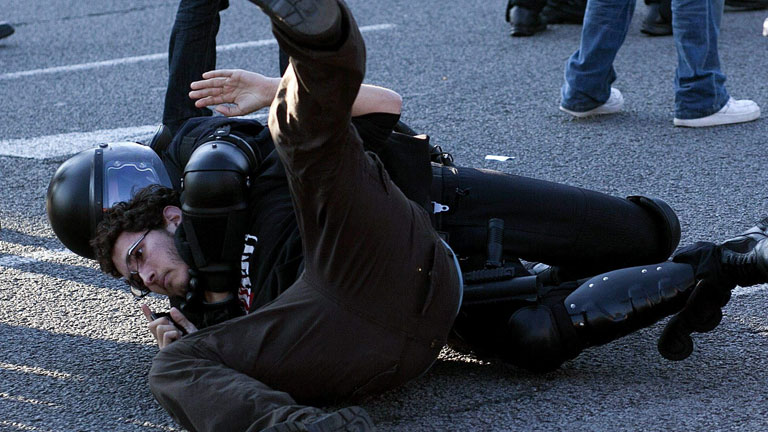 Los disturbios en las protestas estudiantiles de Barcelona terminan con tres detenidos