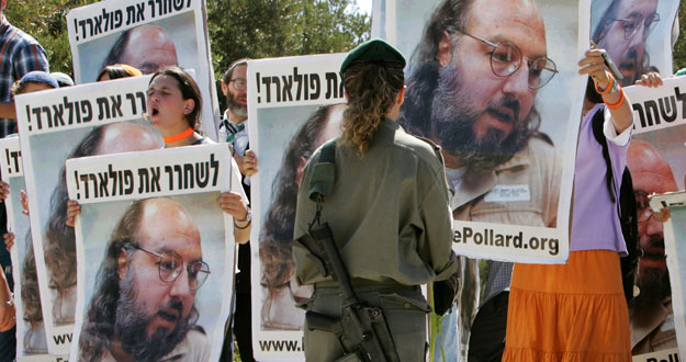 Manifestantes israel&iacute;es reclaman la liberaci&oacute;n del esp&iacute;a convicto Jonathan Pollard.