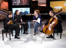 El Trío Arriaga, formado por tres reconocidos solistas con sólidas carreras (Daniel Ligorio al piano, Felipe Rodríguez al violín y David Apellániz al violonchelo), responde a las preguntas de nuestra presentadora, Clara Sanchís El Trío Arriaga, formado por tres reconocidos solistas con sólidas carreras (Daniel Ligorio al piano, Felipe Rodríguez al violín y David Apellániz al violonchelo), responde a las preguntas de nuestra presentadora, Clara Sanchís