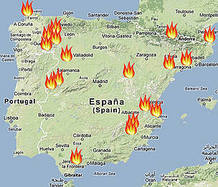 "Mapa del fuego". Imagen de la web de WWF.