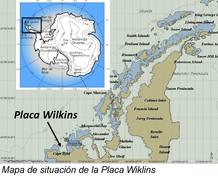 Mapa de situaci&oacute;n de la Placa Wilkins.