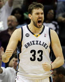 Marc Gasol, p&iacute;vot de los Grizzlies.