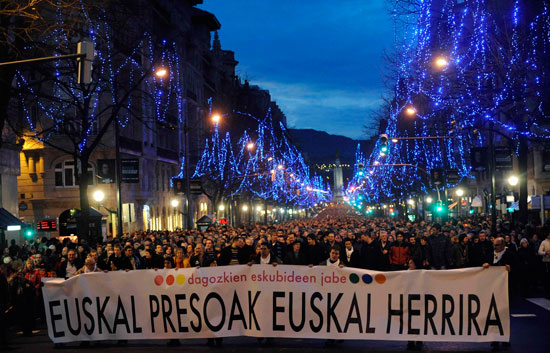 Manifestaci&oacute;n a favor de los presos de ETA