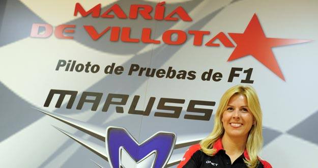 María de Villota, primera piloto española en la F1. Ha fichado por la escudería rusa Marussia