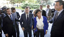 Mariano Rajoy y María San Gil acuden al hospital