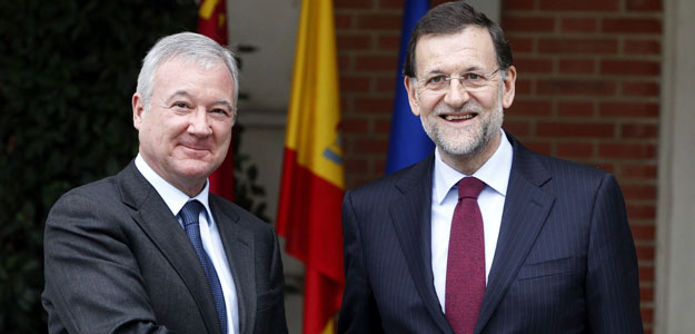 MARIANO RAJOY RECIBE AL PRESIDENTE DE MURCIA, RAM&Oacute;N LUIS VALC&Aacute;RCEL