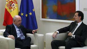 Ver v&iacute;deo  'Mariano Rajoy se re&uacute;ne con Almunia para hablar de la situaci&oacute;n econ&oacute;mica de la eurozona'