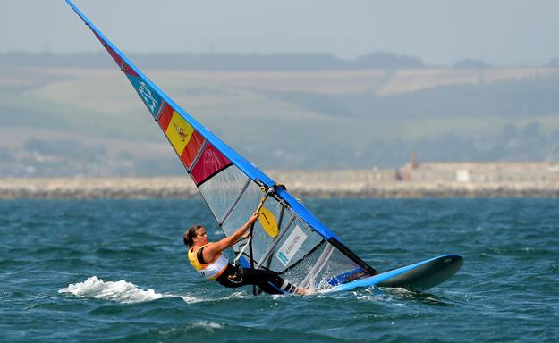 Marina Alabau durante la regata del pasado 2 de agosto en Weymouth