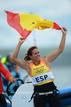 La espa&ntilde;ola Marina Alabau Neira celebra su oro ol&iacute;mpico.
