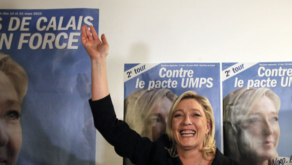 Marine Le Pen tras conocer el auge de su partido en la segunda vuelta electoral
