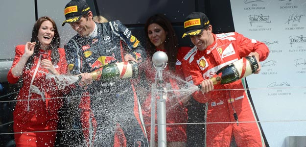 Mark Webber y Fernando Alonso Mark Webber y Fernando Alonso