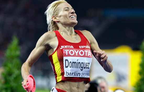 Marta Dominguez Oro en los 3000 metros obst&aacute;culos