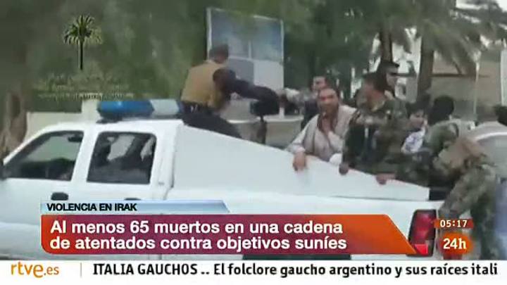 Ir al Video&nbsp;M&aacute;s de 50 muertos en una nueva ola de atentados sectarios en Irak