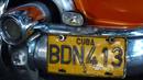 Matr&iacute;cula de un viejo coche cubano