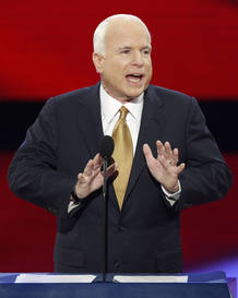 McCain, en un momento de su discurso en la Convenci&oacute;n