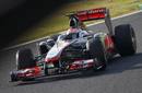 Jenson Button, ganador del GP de Jap&oacute;n, en un momento de la carrera