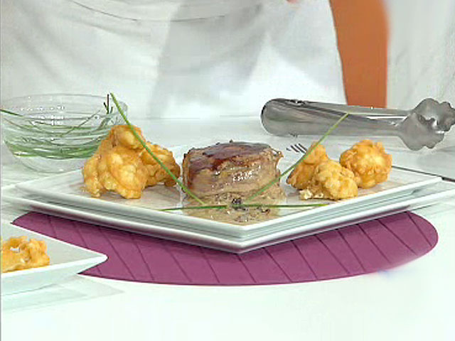 Saber cocinar - Medallones de cerdo rellenos de butifarra y manzana 