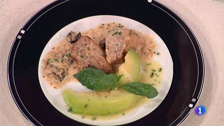 Cocina con Sergio - Medallones de cerdo al cava con mel&oacute;n