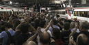 Medio centenar de trabajadores del sector se concentran en la estaci&oacute;n de Atocha