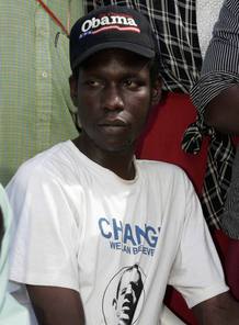 George Obama, stepbrother of U.S. Democratic presidential candidate Senator Barack Obama, attends a news conference in Kenya George Obama, stepbrother of U.S. Democratic presidential candidate Senator Barack Obama, attends a news conference in Kenya