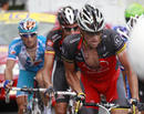 Radioshacks Lance Armstrong of the U.S. climbs to the Aubisque pass with a break away during the 16th stage of the Tour de France cycling race between Bagneres-de-Luchon and Pau